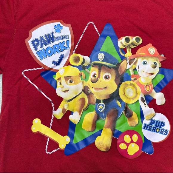 Nickelodeon Paw Patrol Graphic Tee Red Size Extra Small - Picture 3 of 16
